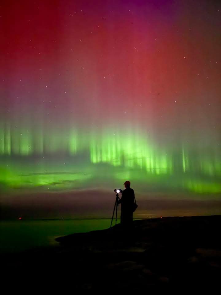 Northern lights at sea