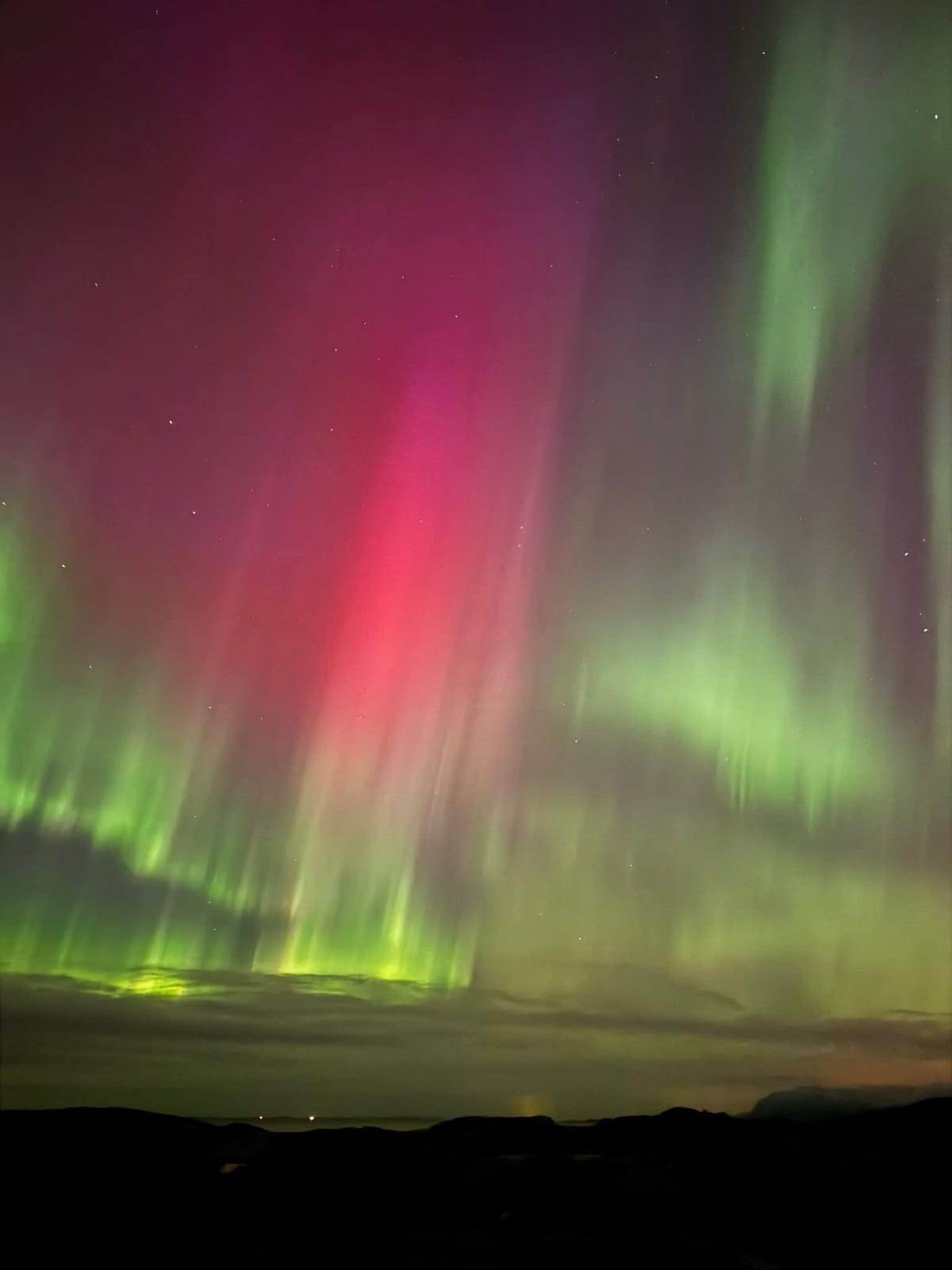 Northern lights over the Norwegian coast